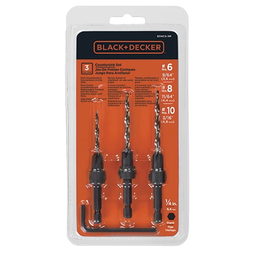 Black & Decker BDACS-3M 3pc Countersink Bit Set by Stanley Black & Decker