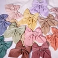 thumbnail image 3 of Horquillas con lazo para niña, pinzas para el pelo con lazo de Color sólido, pasadores de mariposa de satén, Clip de pico de pato, accesorios para el cabello para niños, novedad, 3 of 4