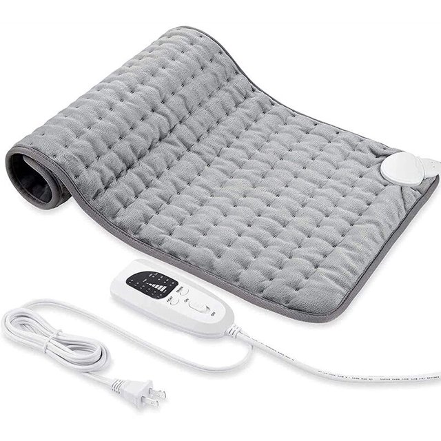 Almohadilla de calefacción eléctrica, manta de calefacción cervical de 60 x 30 cm con 6 niveles de temperatura, temporizador de apagado automático, para espalda, cintura
