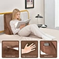 thumbnail image 5 of Costway Bed Wedge Pillow with 2 Side Pockets Support for Back Smooth Zipper Brown, 5 of 6