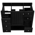 thumbnail image 3 of 36" Bathroom Vanity without Sink with a Storage Table Below, Modern Bathroom Cabinet Base with One Cabinet and Three Drawers, Solid Wood Bathroom Cabinet for Bathroom, Black, 3 of 9