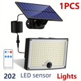 thumbnail image 3 of Lámpara de patio tipo split alimentada por energía solar, iluminación exterior con control remoto, lámpara de inducción del cuerpo humano, 3 of 3