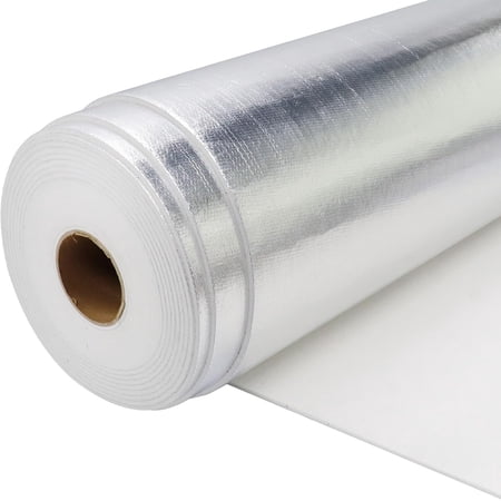 190 mil Heat Shield Aluminum Foil Mat High Temperature 2300? Ceramic Fiber Barrier Insulation Thermal Shield Material Sheet Protection (None-Adhesive, 12" x 24")