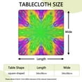 thumbnail image 2 of Colorful Tie Dye Star Flower Pattern Square Fitted Tablecloth with Elastic Edge,Square Table Cover,Washable Elastic Table Cover for Home Kitchen Party Decor 34"x34", 2 of 6
