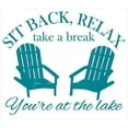thumbnail image 2 of Sit Back, Relax Camping Wall Art Decals Summer Quote with Chairs, Teal, 23x19-Inch, 2 of 3