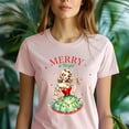 thumbnail image 5 of Merry & Bright T-Shirt | Retro Pin-Up Holiday Lights Graphic Tee, Black, Size 2XL, 5 of 6