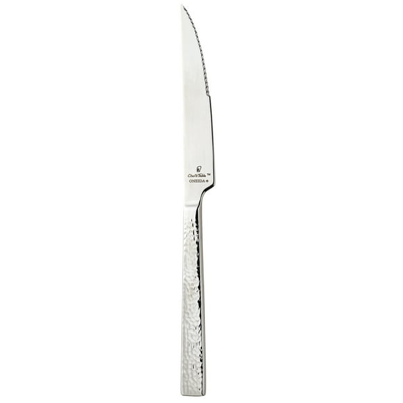 Oneida B327KSSF 10" Steak Knife with 18/0 Stainless Grade, Chef's Table Hammeredâ„¢ Pattern