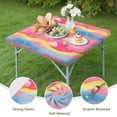 thumbnail image 4 of Colorful Cloud Star Pattern Square Fitted Tablecloth with Elastic Edge,Square Table Cover,Washable Elastic Table Cover for Home Kitchen Party Decor 34"x34", 4 of 6