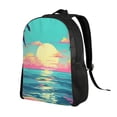 thumbnail image 2 of Fotbe Retro Palm Beach Sunset Travel Laptop Backpack, Business Slim Sturdy Laptops Backpack, Water Resistant College School Computer Bag Gift for Men & Women Fits 15.6 Inch Notebook, 2 of 8