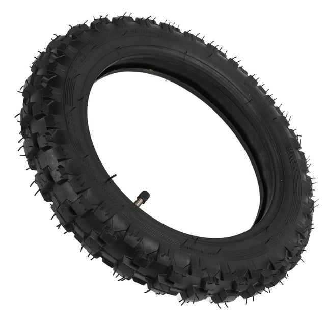 2.50-10 Inch Off Road Tire and Tube Set, Durable High Load Tire and Inner Tube Replacement Anti Aging Thickened with Straight Vavle for DIY Modification