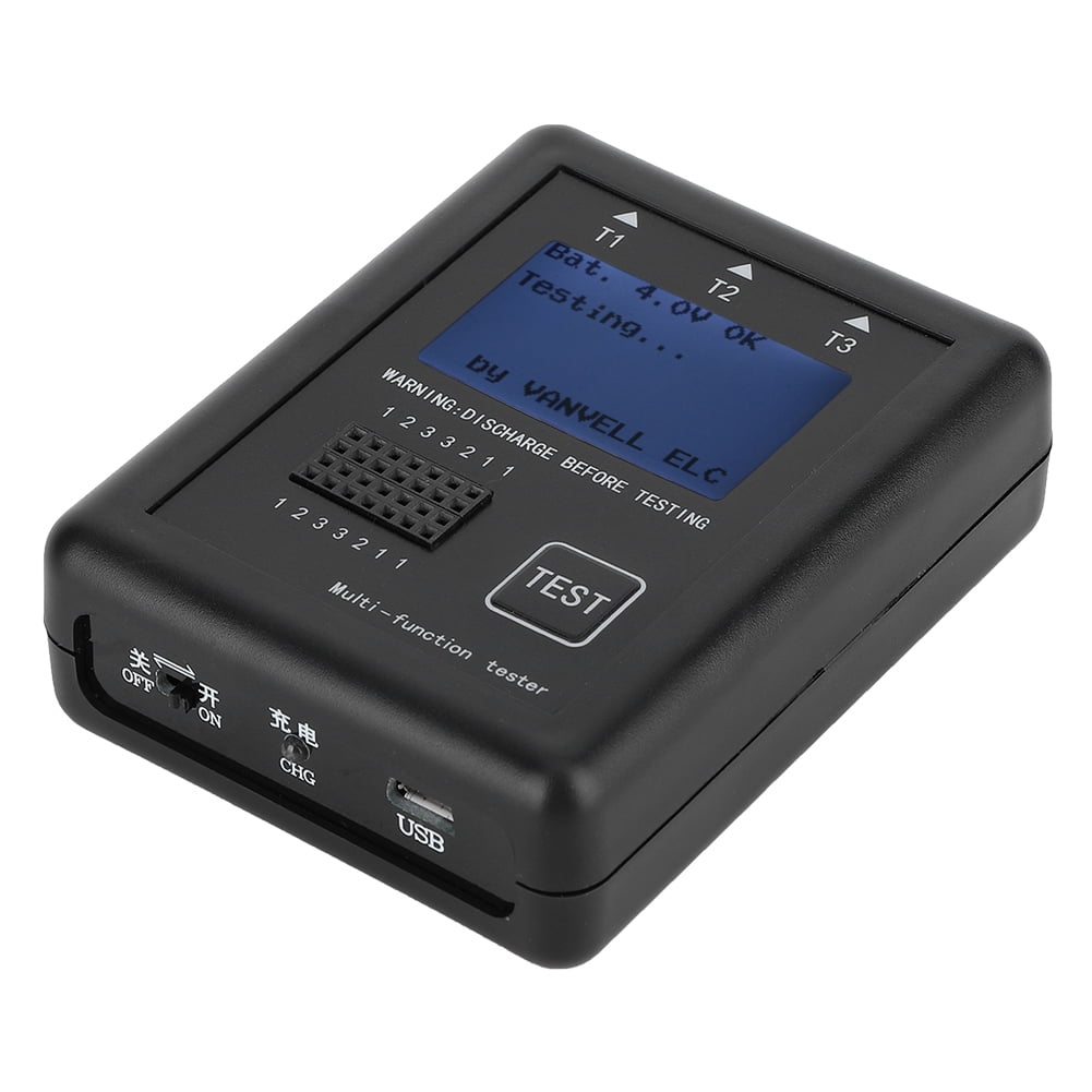 Durable Diode Tester Transistor Tester LCD Display One-button Portable for Thyristors Resistors Capacitors MOS Tubes Durable Diode Tester Transistor Tester LCD Display One-button Portable for Thyristors Resistors Capacitors MOS Tubes