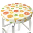 thumbnail image 3 of Lsque Colorful Lemons Round Bar chair cushion covers Velvet Fabric Premium Comfort Protects from Scratches and Stains for 14-17 Inch Chair- 12 inch, 3 of 7