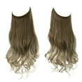 thumbnail image 4 of CHUANK Invisible Wire Hair Extensions Synthetic 18 Inch Adjustable Size Secret Headband Hairpieces for Women Dirty Blonde, 4 of 6