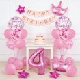 thumbnail image 3 of Globos HAUCIAJEIN Número 4 Rosa de 32" Set de Cumpleaños, 3 of 4