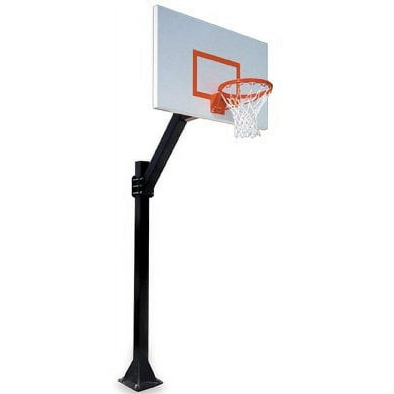First Team Legend Jr. Extreme-BP Steel In Ground Fixed Height Basketball System44; Columbia Blue