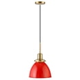 thumbnail image 1 of Henn&Hart 12" Pendentif en Cuir Rouge/laiton, 1 of 8