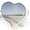 Silver White - Blue Beige, variant on Womens Cute Bubbly Heart Shape Metal Rim Retro Lolita Sunglasses Gold Black - Smoke