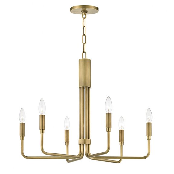 Mitzi H261806 Brigitte 6 Light 25" Wide Chandelier - Brass