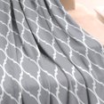 thumbnail image 3 of Gray Geometric Quatrefoil Pattern Blanket,Comfortable Soft Flannel Throw Blanket,All Season,Warm Lightweight Blankets for Sofa Bed Couch Living Room Chair,30"x40", 3 of 4