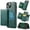 Green, variant on 2 in 1 Detachable Magnetic Phone Cases Compatible with iPhone 15 Plus Case with Card Holder RFID Blocking, Compatible with Magsafe Wallet, Vintage PU Leather Protective Cover, Brown