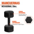 thumbnail image 2 of Mancuernas 10 Kg Hexagonales 2pz Pesas Altera Entrenamiento, 2 of 6