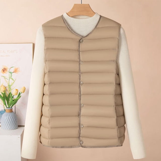 Prendas de abrigo y chaquetas informales sin mangas y sin capucha para mujer, blusas abotonadas de color liso a la moda, chalecos, tops cálidos, prendas de vestir exteriores, blusa de poliéster para m