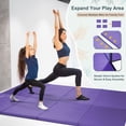 thumbnail image 2 of Polar Aurora Gymnastics Mat 4'x10'x2" Floding Interlocking Gymnastics Mats with Carrying Handles Thick Gym Mat(Violet), 2 of 8