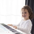 thumbnail image 3 of Piano de Teclado Vangoa Blanco con Iluminación para Principiantes, 3 of 9