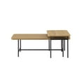 thumbnail image 4 of 2-Piece Modern Wood Nesting Coffee Table - Oak / Black, 4 of 6