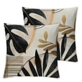 thumbnail image 2 of Acheng Mid Century Boho Pillow Covers Set of 2, Modern Tropical Leaf Outdoor Decorations Throw Pillow Covers Bohemian Farmhouse Decorative Cushion Case for Couch Sofa Home White, 2 of 6