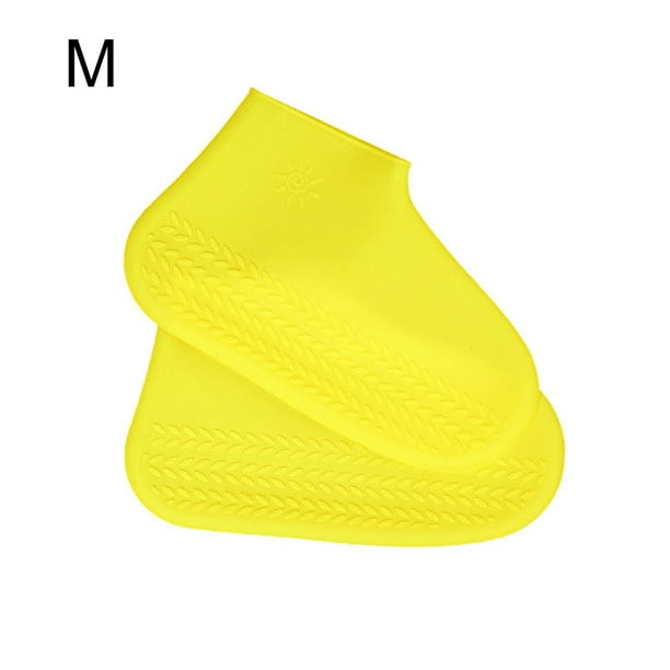 Bearachild 1 par de fundas de silicona reutilizables para zapatos S/M/L, cubiertas impermeables para zapatos de lluvia, para acampar al aire libre, botas de Paraguas de lluvia Amarillo METRO Bearachild HA005720-11
