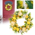 thumbnail image 2 of Spring/Summer Wreaths for Front Door, Ngxiha Yellow Wreath for Decoration Door Wreaths Yellow Wreaths Door Wreaths Indoor Outdoor for Party Holiday Farmhouse Wedding Home Wall Window Decor, 2 of 9