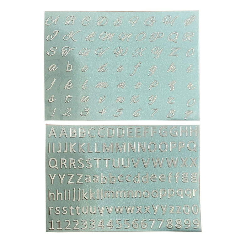 Small Letter Alphabet Stickers Mini Numbers Stickers Self Adhesive Stickers  for Epoxy Resin Art DIY Crafts Scrapbook 