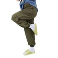 thumbnail image 5 of Seyurigaoka Women Loose Cargo Pants Casual Elastic Solid Color High Waist Basic Harem Trousers with Pockets for Streetwear, 5 of 9