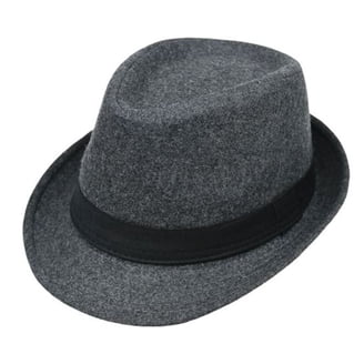 Phenix Wide Brim Wool Fedora, Grey - Walmart.com display picture 1