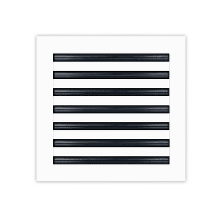 

14x14 Modern AC Vent Cover - Decorative White Air Vent - Standard Linear Slot Diffuser - Register Grille for Ceiling Walls & Floors - Texas Buildmart