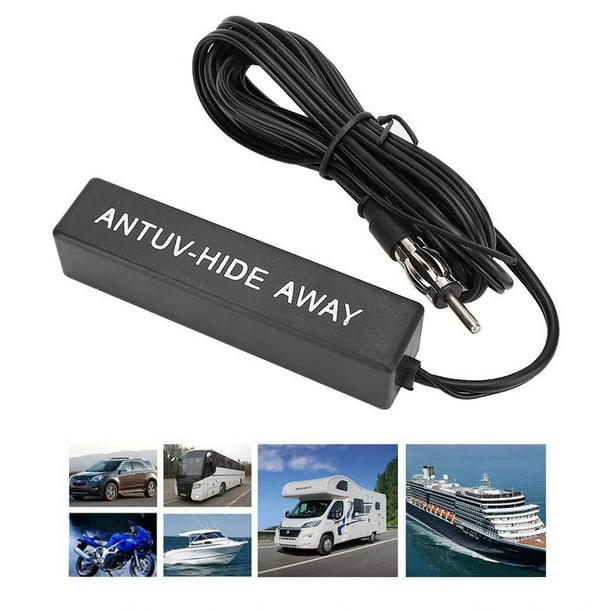 Rdeghly Antenne de réception, antenne de voiture, antenne amplifiée stéréo  électronique universelle AM ​​/ FM 12V pour bateau de voiture RV 