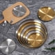 thumbnail image 5 of Platos de acero inoxidable de 6 tamaños, platos redondos de metal pulido, resistentes al agua, para el hogar, la cocina, el camping, el aperitivo, la pizza y la barbacoa. Juego de 6., 5 of 6