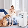 thumbnail image 4 of HMCITY  8500 BTU Portable Air Conditioner,3 In1 AC with Remote Control,Portable AC Cooling Range up to 450 Sq.FT with 24-Hour Timer, Windows kit,Brush,White, 4 of 7