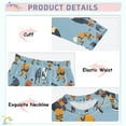 thumbnail image 3 of FORMRS Long Sleeve Top and Pants Pajama Set for Niños 2-Piece Sleepwear, Sizes 18M-8Y, Blue Hockey Pattern, 3 of 6