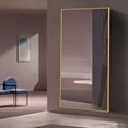 thumbnail image 5 of Metal Famed Full Length Bathroom Wall Mirror Black 52×32 Black, 5 of 5