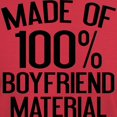 thumbnail image 3 of CafePress - Made Of 100% Boyfriend Material Dark T Shirt - Men's Classic Graphic Cotton T-Shirt, 3 of 4