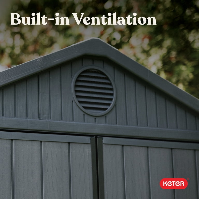 Keter Darwin 6x6 ft. Durable Resin Outdoor Storage Shed With Heavy