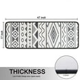 thumbnail image 5 of Kitchen Rugs Sets Of 2,White Geometric Diamond Wave Pattern Anti Fatigue Kitchen Mat Rugs Non Slip Washable,Decorative Kitchen Floor Mats for Kitchen,Sink,Laundry,17"x47"+17"x47", 5 of 5