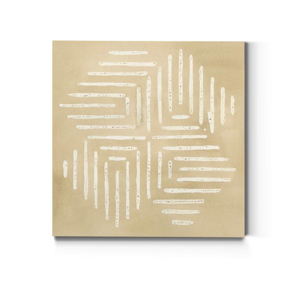 Renditions Gallery Canvas Wall Art Home Paintings & Prints Brown White Natural Maze Modern Decor Canvas Framed Artwork for Bedroom Dining Living Room Office Home Kitchen Wall Hanging - 24"x24"