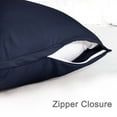 thumbnail image 5 of PiccoCasa 1 Pack Silky Satin Body Pillow Cases Zipper Closure, Standard Navy, 5 of 7
