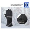 thumbnail image 4 of Qarigey 1 par de guantes de esquí de nieve, pantalla táctil térmica de invierno, deportes al aire libre, motocicleta, ciclismo, conducción, esquí, guantes y mitones gris negro Qarigey AP013064-03, 4 of 6