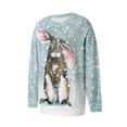 thumbnail image 4 of KOMOO Women Printed Sweatshirts Cartoon Rabbit Print O-Neck Long Sleeve Hoodies Loose Pullover Tops, 4 of 9