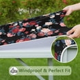 thumbnail image 6 of Pioneer Flower Floral Print Pattern Square Fitted Tablecloth with Elastic Edge,Square Table Cover,Washable Elastic Table Cover for Home Kitchen Party Decor 34"x34", 6 of 6