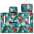 thumbnail image 5 of Pzuqiu Foldable Golf Cart Seat Cover Breathable, Compatible with Outdoor, Carts Cushion Towel Blanket Fit for Yamaha EZGO, Red White Flowers, 5 of 9